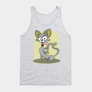 cat and bird Tank Top